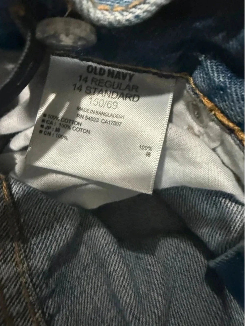 Old Navy Kids Straight Jeans Size 14 Regular Medium Wash